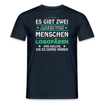 Logopäden Geschenk - zwei Arten von... Design - Männer T-Shirt - Navy - Vorne - AI Model Male 178 light (178cm)