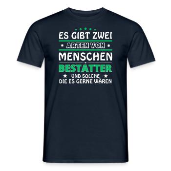 Cadeau de croque-mort - Deux types de... Concevoir - T-shirt homme - marine - Devant - AI Model Male 178 light (178cm)