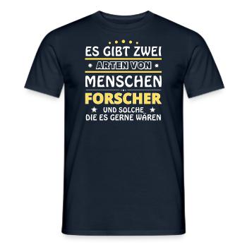 Forscher Geschenk - zwei Arten von... Design - Männer T-Shirt - Navy - Vorne - AI Model Male 178 light (178cm)