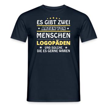 Logopäden Geschenk - zwei Arten von... Design - Männer T-Shirt - Navy - Vorne - AI Model Male 178 light (178cm)