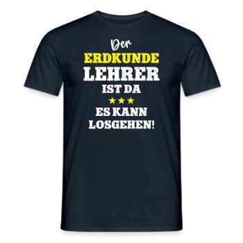 Geologen Outfit Der Erdkunde Lehrer ist da Spruch - Männer T-Shirt - Navy - Vorne - AI Model Male 178 light (178cm)