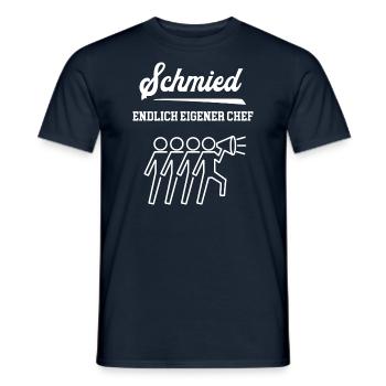 Schmied Endlich Eigener Chef Schmiede Meister - Männer T-Shirt - Navy - Vorne - AI Model Male 178 light (178cm)