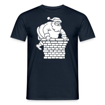 Silhouette du Père Noël Minimaliste - T-shirt homme - marine - Devant - AI Model Male 178 light (178cm)