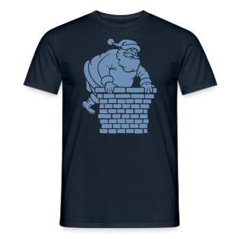 Silhouette du Père Noël Minimaliste - T-shirt homme - marine - Devant - AI Model Male 178 light (178cm)