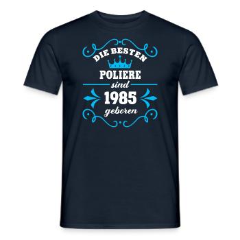 Geburtstag 1985 Polier Kollege Poliere Geb - Männer T-Shirt - Navy - Vorne - AI Model Male 178 light (178cm)