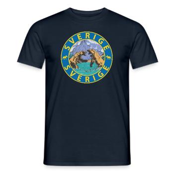 Schweden - Männer T-Shirt - Navy - Vorne - AI Model Male 178 light (178cm)