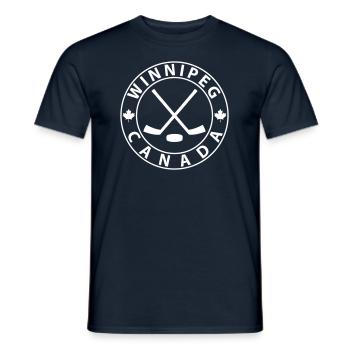 Winnipeg Eishockey - Männer T-Shirt - Navy - Vorne - AI Model Male 178 light (178cm)