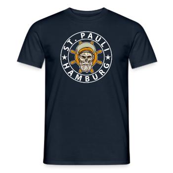 St. Pauli Hambourg - T-shirt homme - marine - Devant - AI Model Male 178 light (178cm)