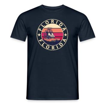 Floride Everglades - T-shirt homme - marine - Devant - AI Model Male 178 light (178cm)