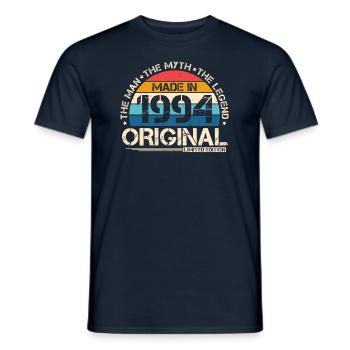 1994 Vintage Born Man Myth Legend - T-shirt homme - marine - Devant - AI Model Male 178 light (178cm)