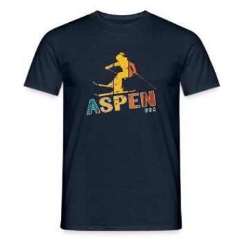 Aspen Snowmass Colorado Station de ski Montagnes - T-shirt homme - marine - Devant - AI Model Male 178 light (178cm)