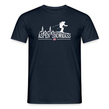 Aspen Snowmass Colorado Station de ski Montagnes - T-shirt homme - marine - Devant - AI Model Male 178 light (178cm)