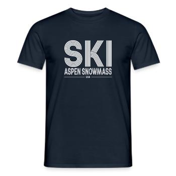 Aspen Snowmass Colorado Station de ski Montagnes - T-shirt homme - marine - Devant - AI Model Male 178 light (178cm)