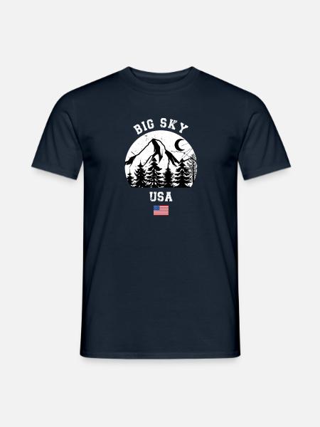 Big Sky Colorado Ski Resort Mountains Souvenir - Mænd T-shirt - marineblå