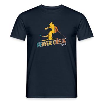 Beaver Creek Colorado Ski Resort Berg-Souvenir - Männer T-Shirt - Navy - Vorne - AI Model Male 178 light (178cm)