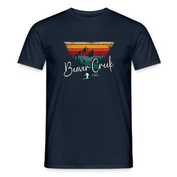 Beaver Creek Colorado Ski Resort Berg-Souvenir - Männer T-Shirt - Navy - Vorne - AI Model Male 178 light (178cm)