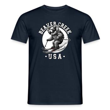 Beaver Creek Colorado Ski Resort Berg-Souvenir - Männer T-Shirt - Navy - Vorne - AI Model Male 178 light (178cm)