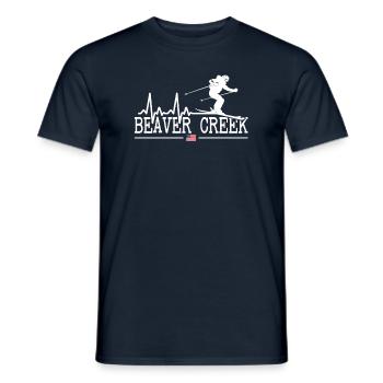 Beaver Creek Colorado Ski Resort Mountain Souvenir - T-shirt homme - marine - Devant - AI Model Male 178 light (178cm)