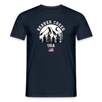 Beaver Creek Colorado Ski Resort Mountain Souvenir - T-shirt homme - marine - Devant - AI Model Male 178 light (178cm)