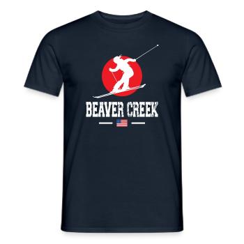 Beaver Creek Colorado Ski Resort Berg-Souvenir - Männer T-Shirt - Navy - Vorne - AI Model Male 178 light (178cm)
