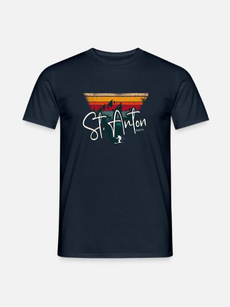 St. Anton Arlberg Ski Resort Austrian Alps - Men's T-Shirt - navy