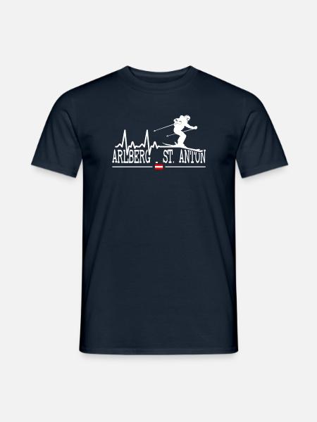 St. Anton Arlberg Ski Resort Austrian Alps - Men's T-Shirt - navy
