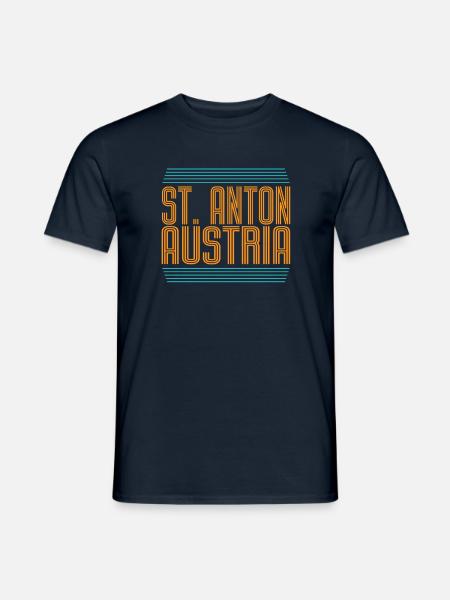 St. Anton Arlberg Ski Resort Austrian Alps - Men's T-Shirt - navy