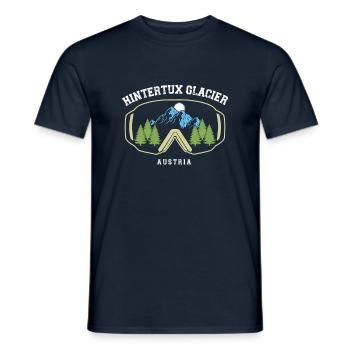 Hintertux Glacier Ski Resort Austrian Alps - Men's T-Shirt - navy - Front - AI Model Male 178 light (178cm)