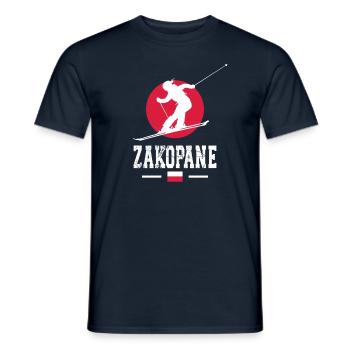 Skigebiet Zakopane Polnisches Gebirge Skifahren Polen - Männer T-Shirt - Navy - Vorne - AI Model Male 178 light (178cm)
