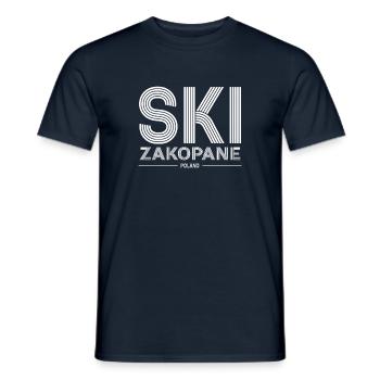 Skigebiet Zakopane Polnisches Gebirge Skifahren Polen - Männer T-Shirt - Navy - Vorne - AI Model Male 178 light (178cm)
