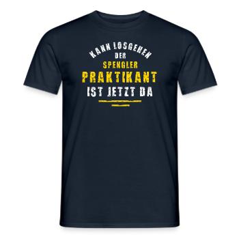 Spengler Praktikant Spenglerei Praktikum Klempner - Männer T-Shirt - Navy - Vorne - AI Model Male 178 light (178cm)