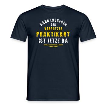 Verputzer Praktikant Verputzerei Praktikum - Männer T-Shirt - Navy - Vorne - AI Model Male 178 light (178cm)