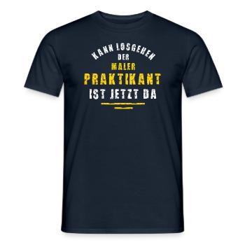Maler Praktikant Malerei Praktikum Lackierer - Männer T-Shirt - Navy - Vorne - AI Model Male 178 light (178cm)