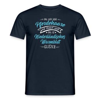 Glitzer KWPN - Männer T-Shirt - Navy - Vorne - AI Model Male 178 light (178cm)