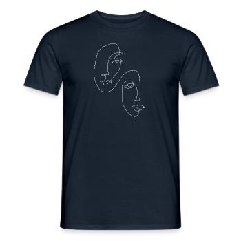 Visages romains unis lumineux - T-shirt homme - marine - Devant - AI Model Male 178 light (178cm)