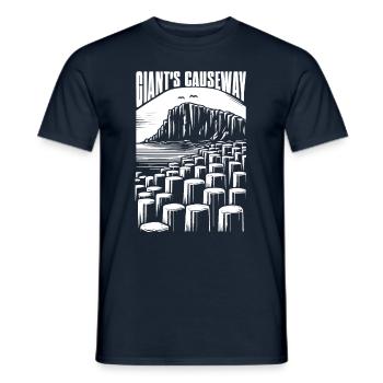 Giant's Causeway Irland - Männer T-Shirt - Navy - Vorne - AI Model Male 178 light (178cm)