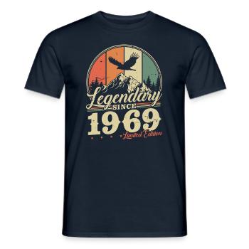 Légendaire depuis 1969 Vintage cadeau d’anniversaire - T-shirt homme - marine - Devant - AI Model Male 178 light (178cm)