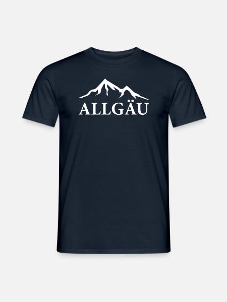 Allgäu mit Bergen - Allgäu Design - Männer T-Shirt - Navy