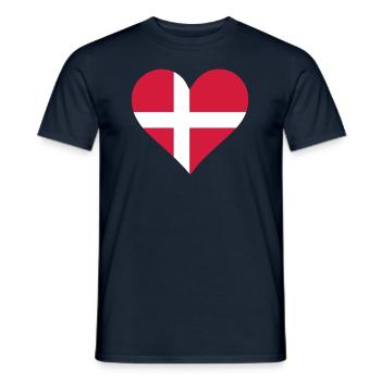 Un cœur pour le Danemark - T-shirt homme - marine - Devant - AI Model Male 178 light (178cm)