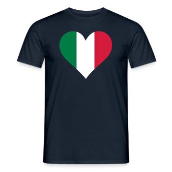 Un coeur pour l Italie - T-shirt homme - marine - Devant - AI Model Male 178 light (178cm)