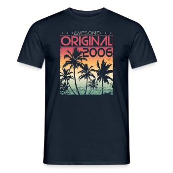 Original 2006 Vintage vintage cadeau d’anniversaire - T-shirt homme - marine - Devant - AI Model Male 178 light (178cm)