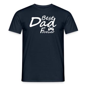 Best dad forever controller - Men's T-Shirt - navy - Front - AI Model Male 178 light (178cm)