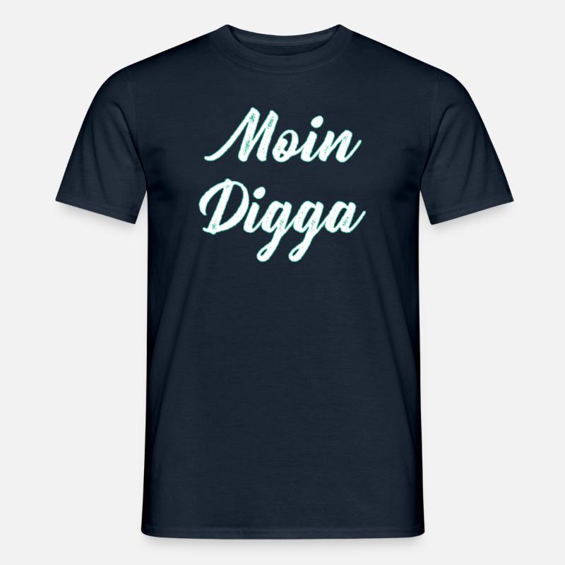 Moin Digga - Männer T-Shirt - Navy