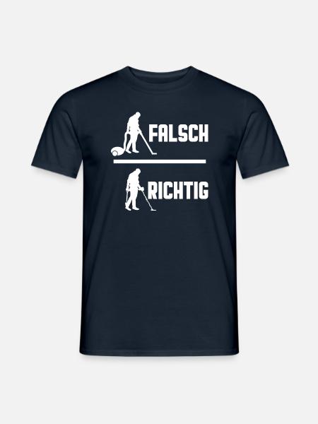 Staubsaugen ist falsch Sondeln ist richtig - Männer T-Shirt - Navy