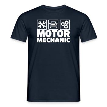 Motor mechanic - Men's T-Shirt - navy - Front - AI Model Male 178 light (178cm)