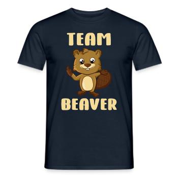 Team Biber - T-shirt homme - marine - Devant - AI Model Male 178 light (178cm)