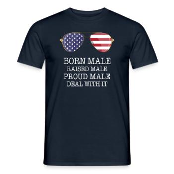 Homme né mâle élevé - T-shirt homme - marine - Devant - AI Model Male 178 light (178cm)