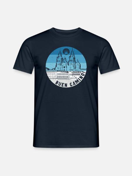 Buen Camino de Santiago de Compostela Jakobsweg - Männer T-Shirt - Navy