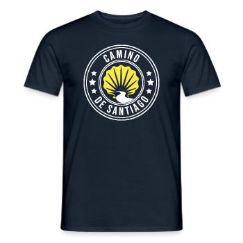 Buen Camino de Santiago de Compostela Jakobsweg - T-shirt homme - marine - Devant - AI Model Male 178 light (178cm)