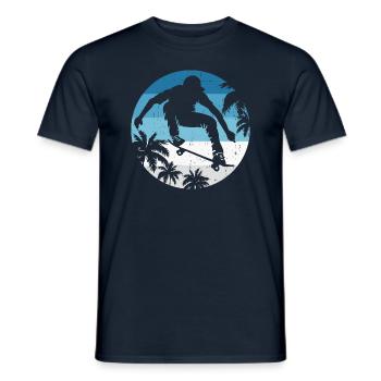 Skater Skateboard - T-shirt homme - marine - Devant - AI Model Male 178 light (178cm)